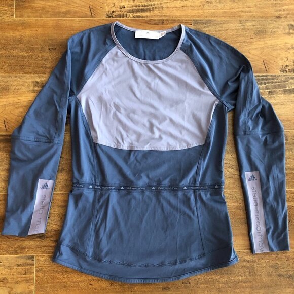 𝅺adidas by Stella McCartney Fitted Tee - Blue/Grey - Picture 1 of 8